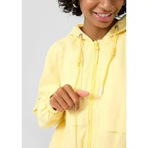 Women's Cropped Cotton Hooded Jacket QS image-3