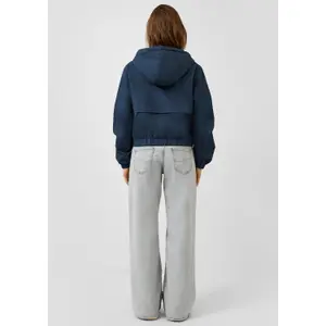 Women's Cropped Cotton Hooded Jacket QS image-4