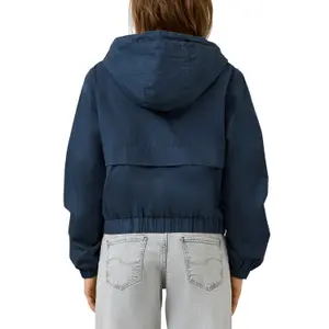 Women's Cropped Cotton Hooded Jacket QS image-5