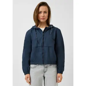 Women's Cropped Cotton Hooded Jacket QS image-6