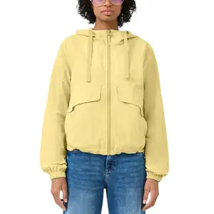 Women's Nylon Jacket with Adjustable Hem and Hood QS image-2