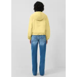 Women's Nylon Jacket with Adjustable Hem and Hood QS image-4
