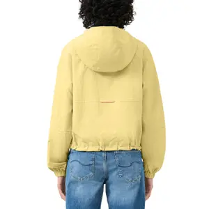 Women's Nylon Jacket with Adjustable Hem and Hood QS image-5