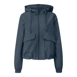 Women's Nylon Jacket with Adjustable Hem and Hood QS image-0