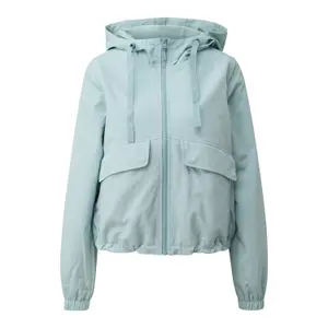 Women's Nylon Jacket with Adjustable Hem and Hood QS image-0