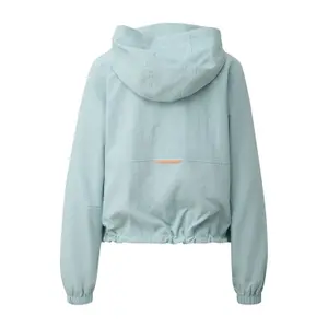 Women's Nylon Jacket with Adjustable Hem and Hood QS image-1