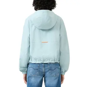 Women's Nylon Jacket with Adjustable Hem and Hood QS image-5