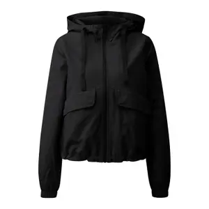 Women's Nylon Jacket with Adjustable Hem and Hood QS image-0