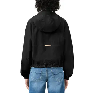 Women's Nylon Jacket with Adjustable Hem and Hood QS image-5