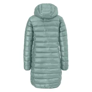 Women's Hooded Puffer Jacket with Zippered Pockets QS image-1