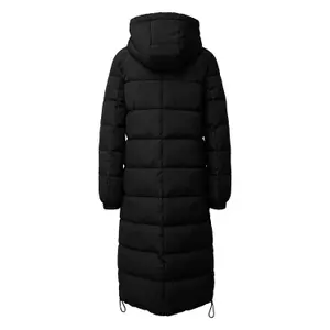 Women's long hooded down jacket QS image-1