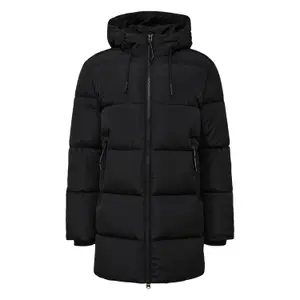 Hooded Down Jacket with Zipped Pockets QS image-0
