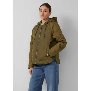 Women's Hoodie Jacket with Taffeta Lining and Drawstring QS image-5