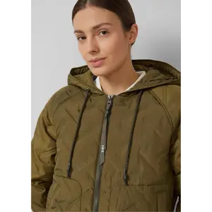 Women's Hoodie Jacket with Taffeta Lining and Drawstring QS image-6