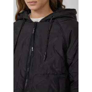 Women's Hoodie Jacket with Taffeta Lining and Drawstring QS image-1