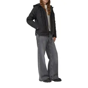 Women's Hoodie Jacket with Taffeta Lining and Drawstring QS image-4