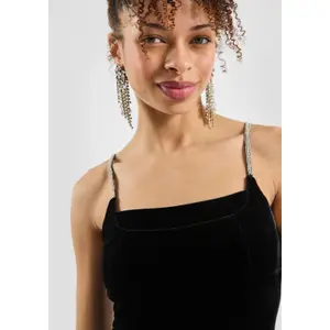 Velvet bodycon dress for women QS image-3