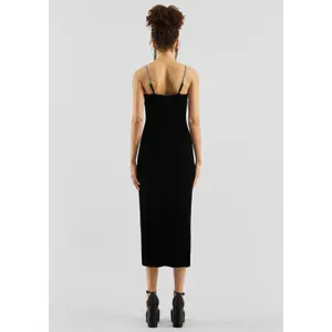 Velvet bodycon dress for women QS image-4