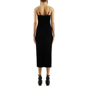 Velvet bodycon dress for women QS image-5