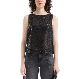 Women’s Beaded and Sequin Blouse QS image-2