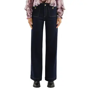 High Waist Wide Leg Jeans for Women QS image-2