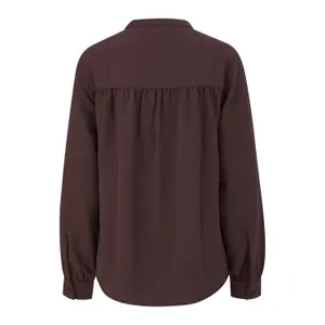 Smocked Shoulder Detail Tunic Blouse for Women QS image-1