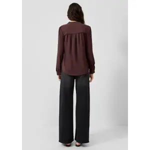 Smocked Shoulder Detail Tunic Blouse for Women QS image-4