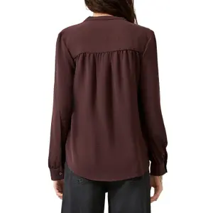 Smocked Shoulder Detail Tunic Blouse for Women QS image-5