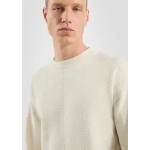 Textured Pattern Knit Pullover QS image-3