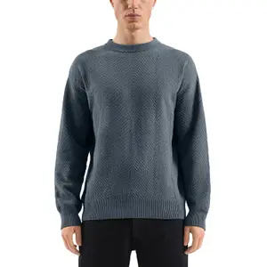 Textured Pattern Knit Pullover QS image-2