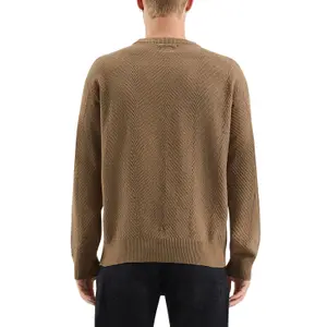 Textured Pattern Knit Pullover QS image-5