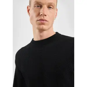 Textured Pattern Knit Pullover QS image-3
