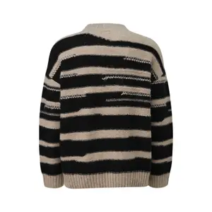 Textured Striped Knit Jumper QS image-1