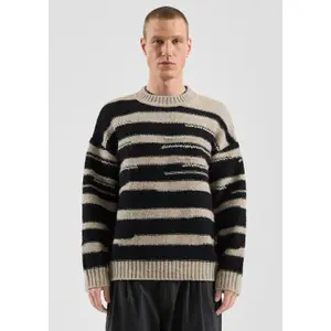 Textured Striped Knit Jumper QS image-6