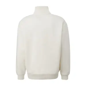 Zipped High Neck Sweatshirt with Front Print QS image-1