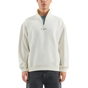 Zipped High Neck Sweatshirt with Front Print QS image-2