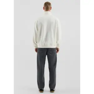 Zipped High Neck Sweatshirt with Front Print QS image-4