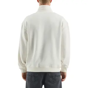 Zipped High Neck Sweatshirt with Front Print QS image-5