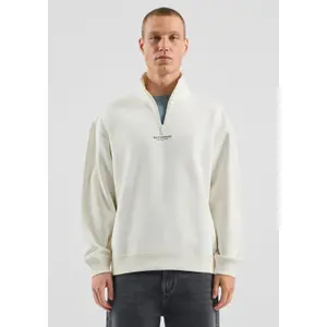 Zipped High Neck Sweatshirt with Front Print QS image-6