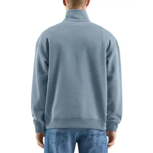 Zipped High Neck Sweatshirt with Front Print QS image-5