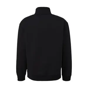 Zipped High Neck Sweatshirt with Front Print QS image-1