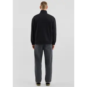 Zipped High Neck Sweatshirt with Front Print QS image-4