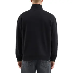 Zipped High Neck Sweatshirt with Front Print QS image-5