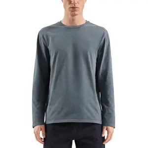 Μακρυμάνικο T-shirt από λεπτό βαμβακερό τζέρσεϊ με εκτύπωση μπροστά QS image-2