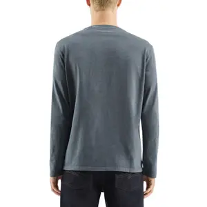 Μακρυμάνικο T-shirt από λεπτό βαμβακερό τζέρσεϊ με εκτύπωση μπροστά QS image-5