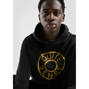 Washed Fleece Hooded Sweatshirt QS image-3