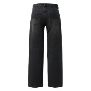 Curved Leg High-Waisted Balloon Jeans Women QS image-1