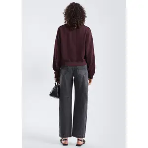 Curved Leg High-Waisted Balloon Jeans Women QS image-4