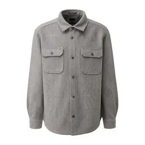 Long Sleeve Overshirt with Flap Pockets QS image-0