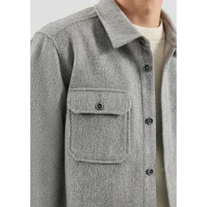 Long Sleeve Overshirt with Flap Pockets QS image-3